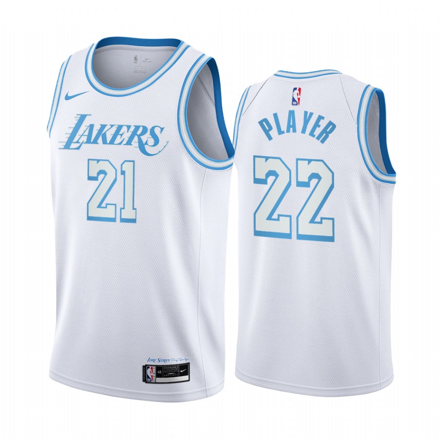 2021-22 Los Angeles Lakers NBA 75th Anniversary White Jersey Special Edition