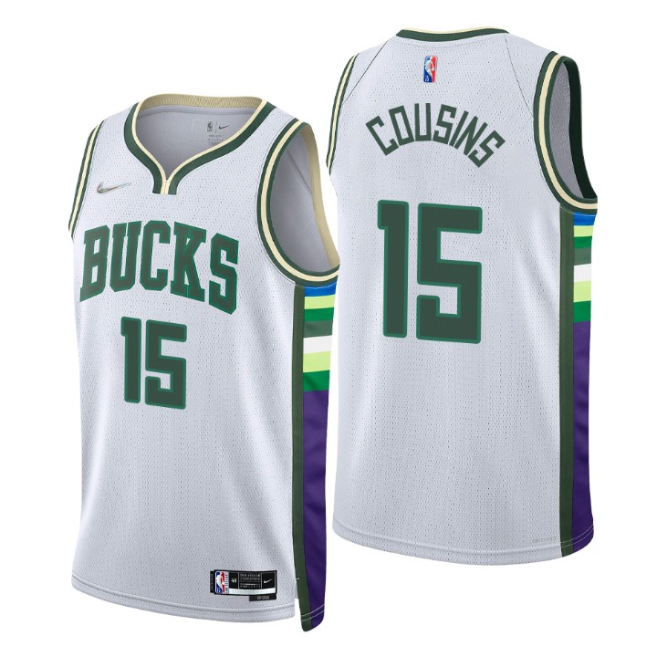 2021-22 Milwaukee Bucks DeMarcus Cousins City 75th Anniversary Jersey