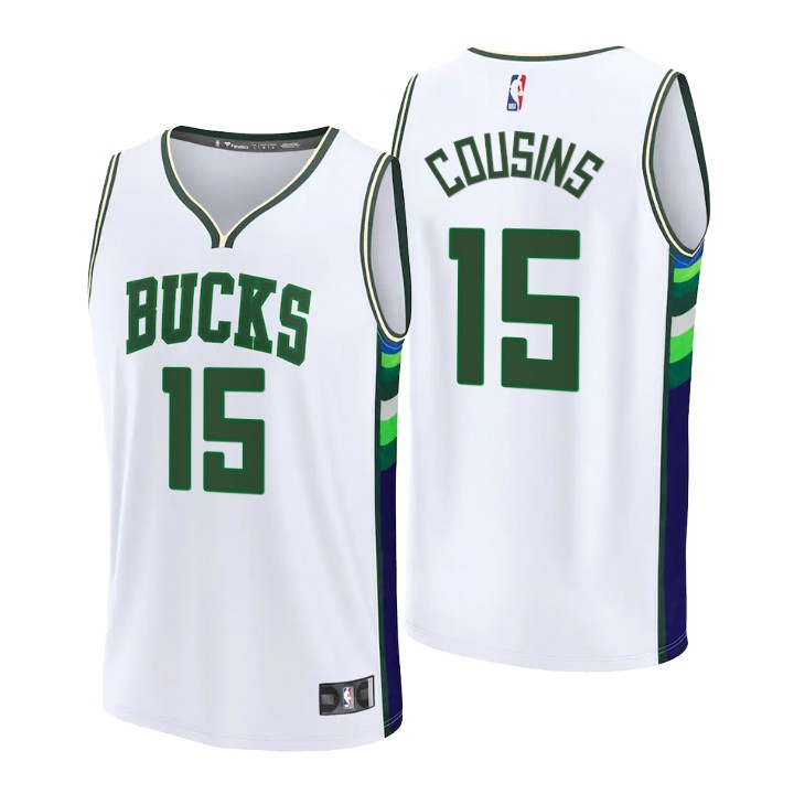 2021-22 Milwaukee Bucks DeMarcus Cousins Replica Jersey City