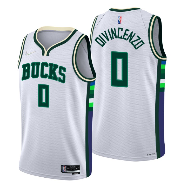 2021-22 Milwaukee Bucks Donte DiVincenzo City 75th Anniversary Jersey