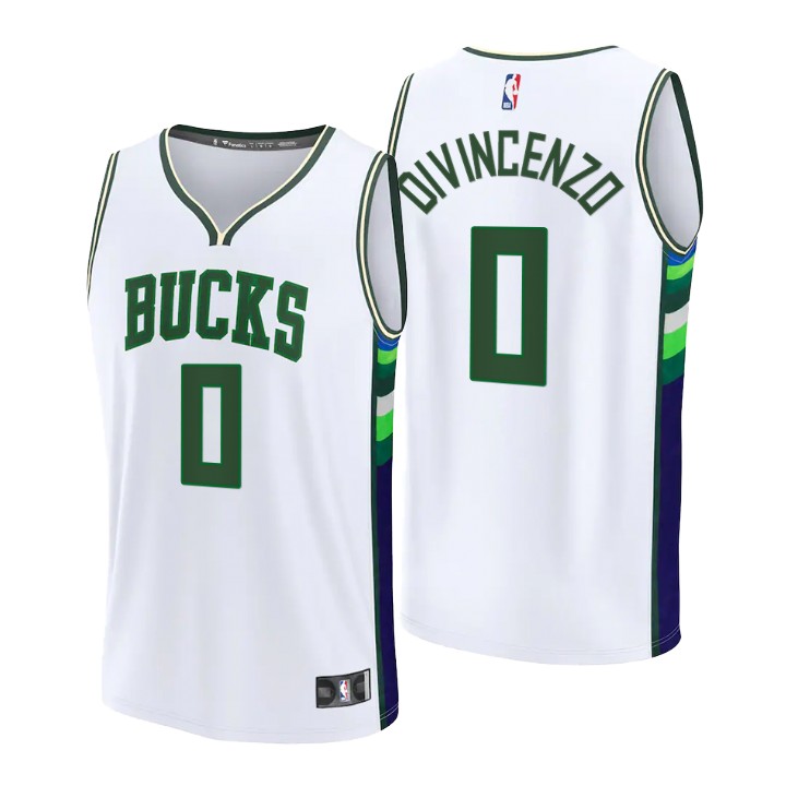 2021-22 Milwaukee Bucks Donte DiVincenzo Replica Jersey City