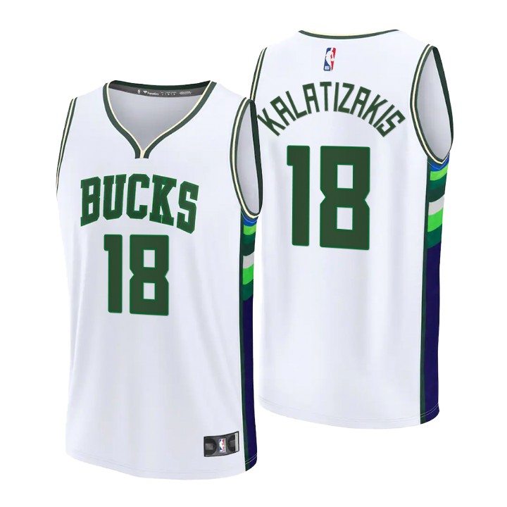 2021-22 Milwaukee Bucks Georgios Kalaitzakis Replica Jersey City