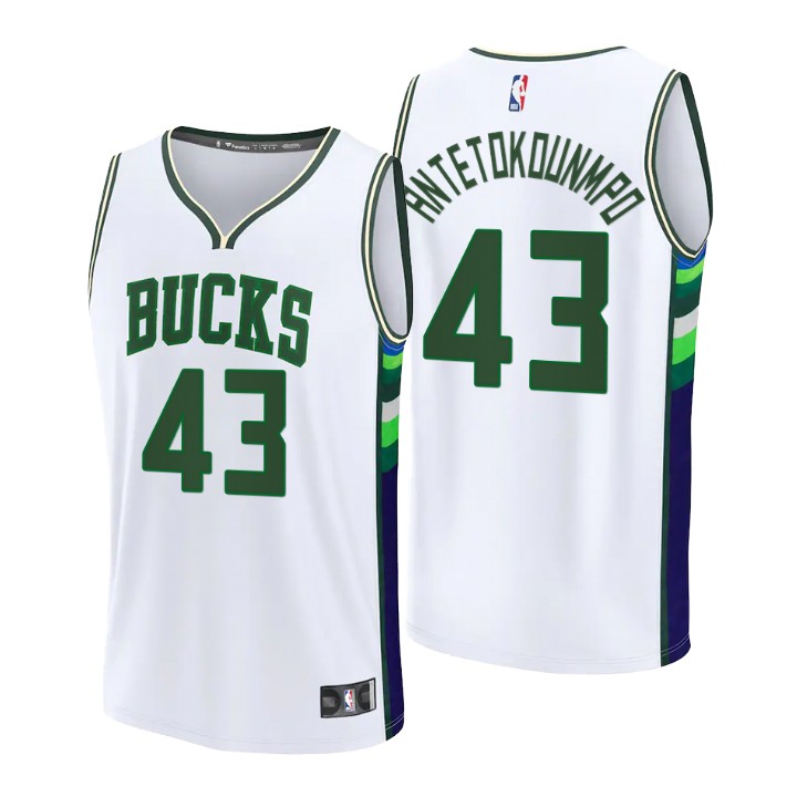 2021-22 Milwaukee Bucks Thanasis Antetokounmpo Replica Jersey City