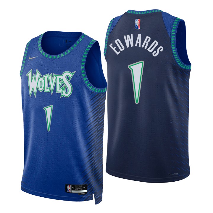 2021-22 Minnesota Timberwolves Anthony Edwards City 75th Anniversary Jersey