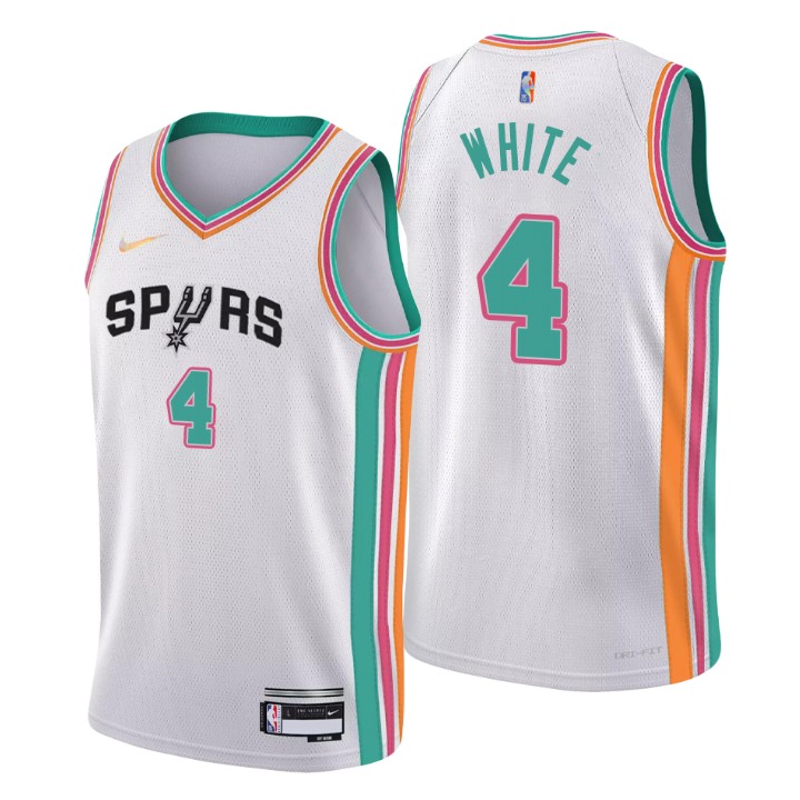 2021-22 San Antonio Spurs Derrick White City 75th Anniversary Jersey