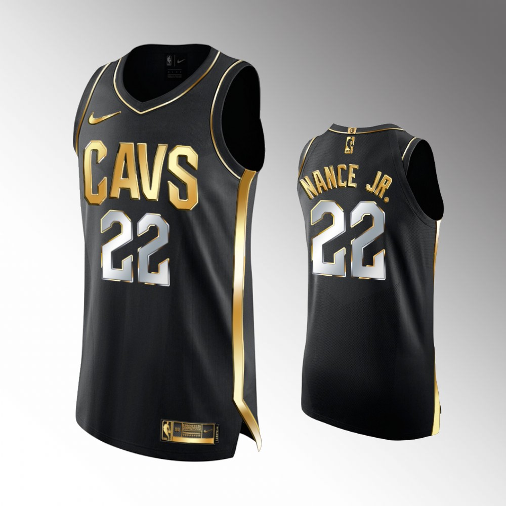 2021 Cavaliers Larry Nance Jr. Golden Edition Black Authentic Limited Jersey