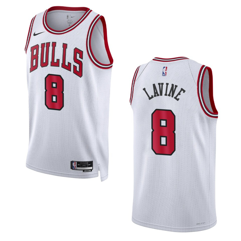 2022-23 Association Edition Chicago Bulls Zach LaVine White Swingman Jersey