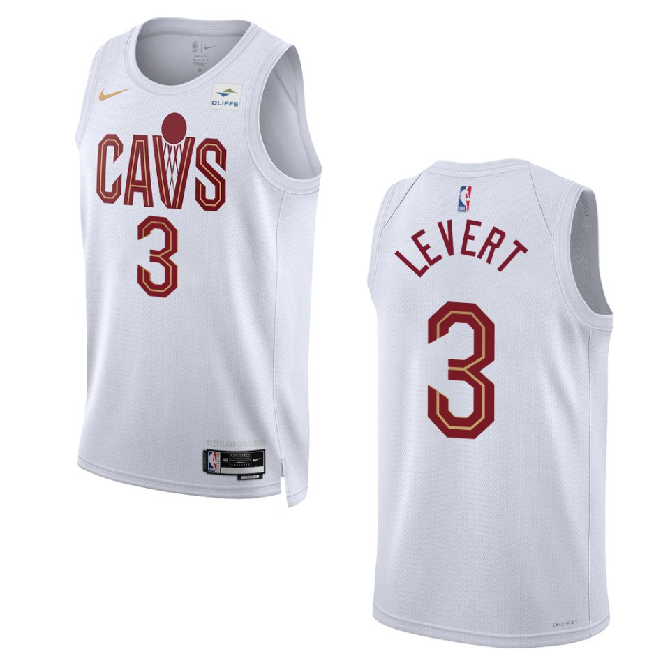 2022-23 Association Edition Cleveland Cavaliers Caris LeVert White Swingman Jersey