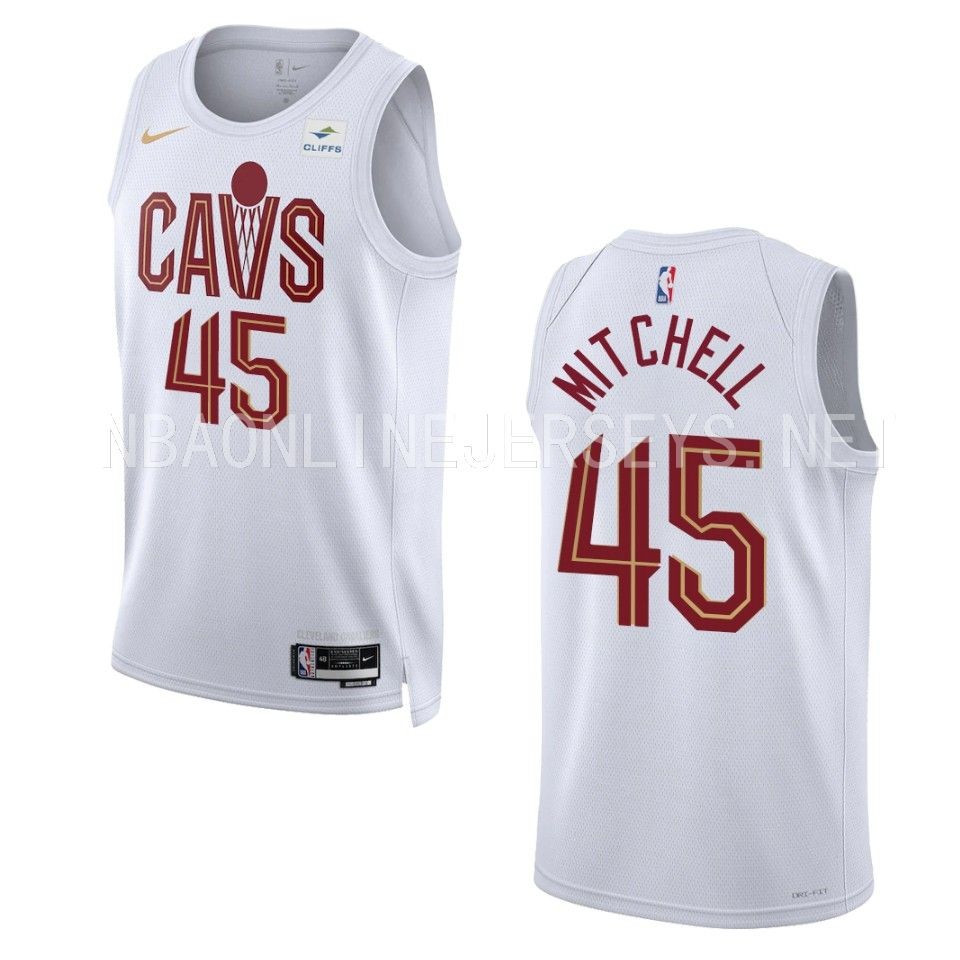 2022-23 Association Edition Cleveland Cavaliers Donovan Mitchell White Swingman Jersey