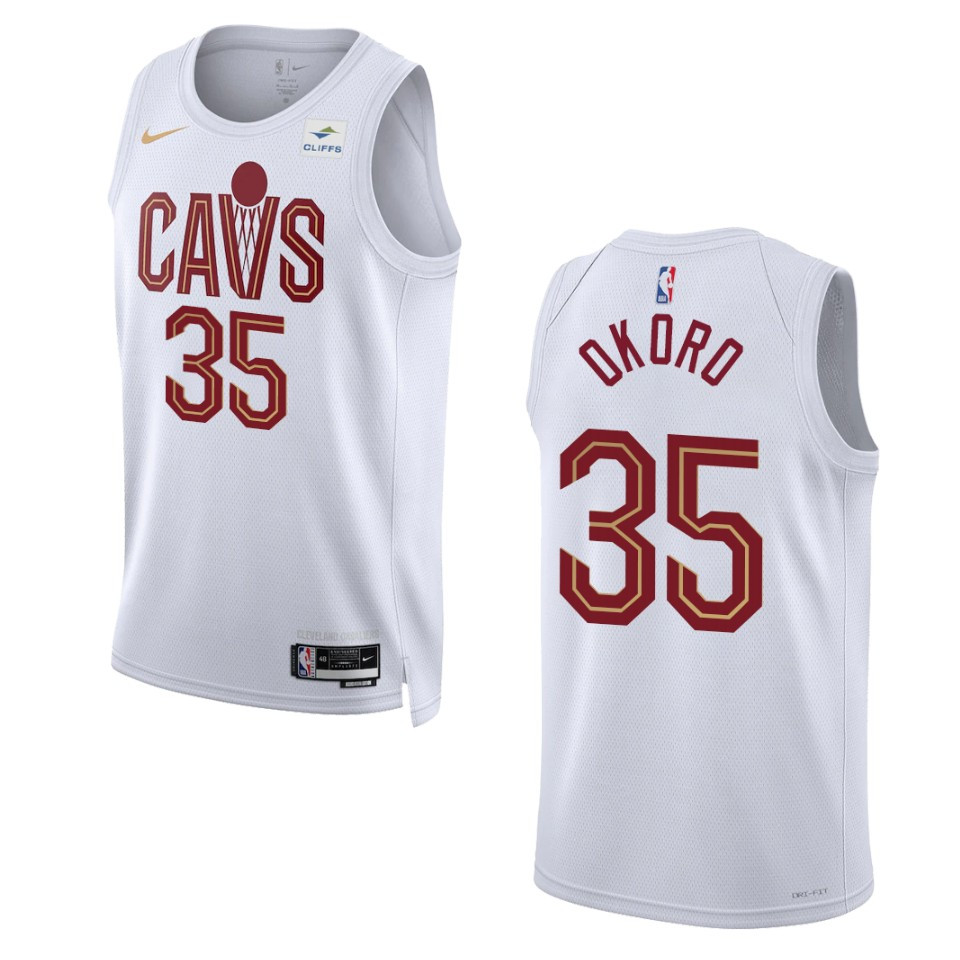 2022-23 Association Edition Cleveland Cavaliers Isaac Okoro White Swingman Jersey