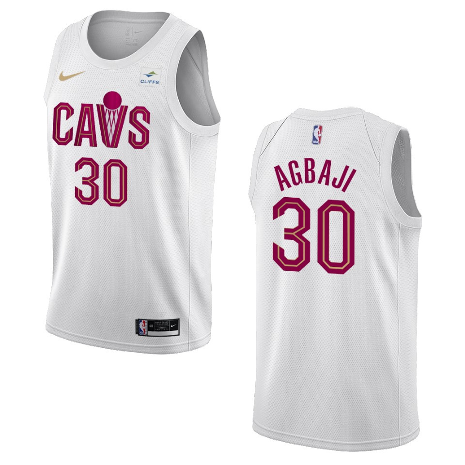 2022-23 Association Edition Cleveland Cavaliers Ochai Agbaji White Swingman Jersey