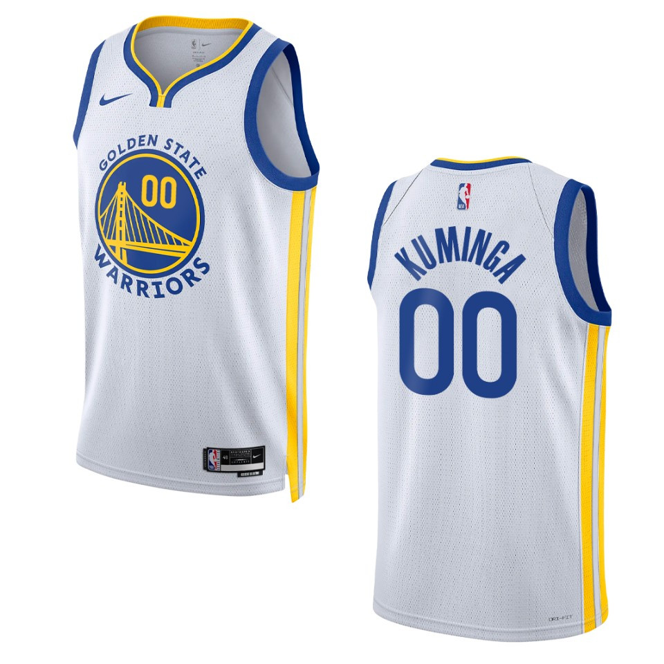 2022-23 Association Edition Golden State Warriors Jonathan Kuminga White Swingman Jersey