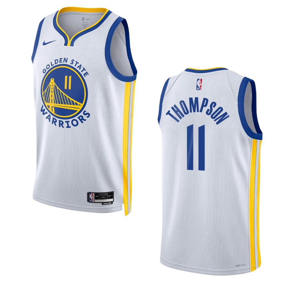 2022-23 Association Edition Golden State Warriors Klay Thompson White Swingman Jersey