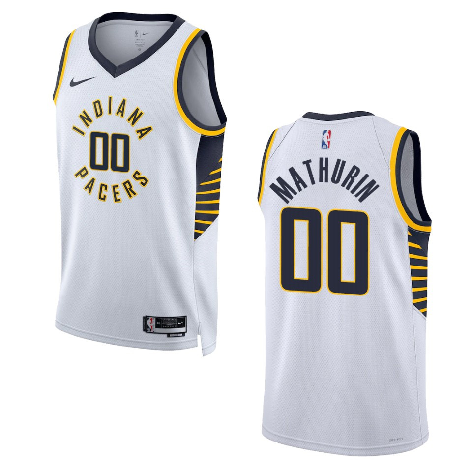 2022-23 Association Edition Indiana Pacers Bennedict Mathurin White Swingman Jersey