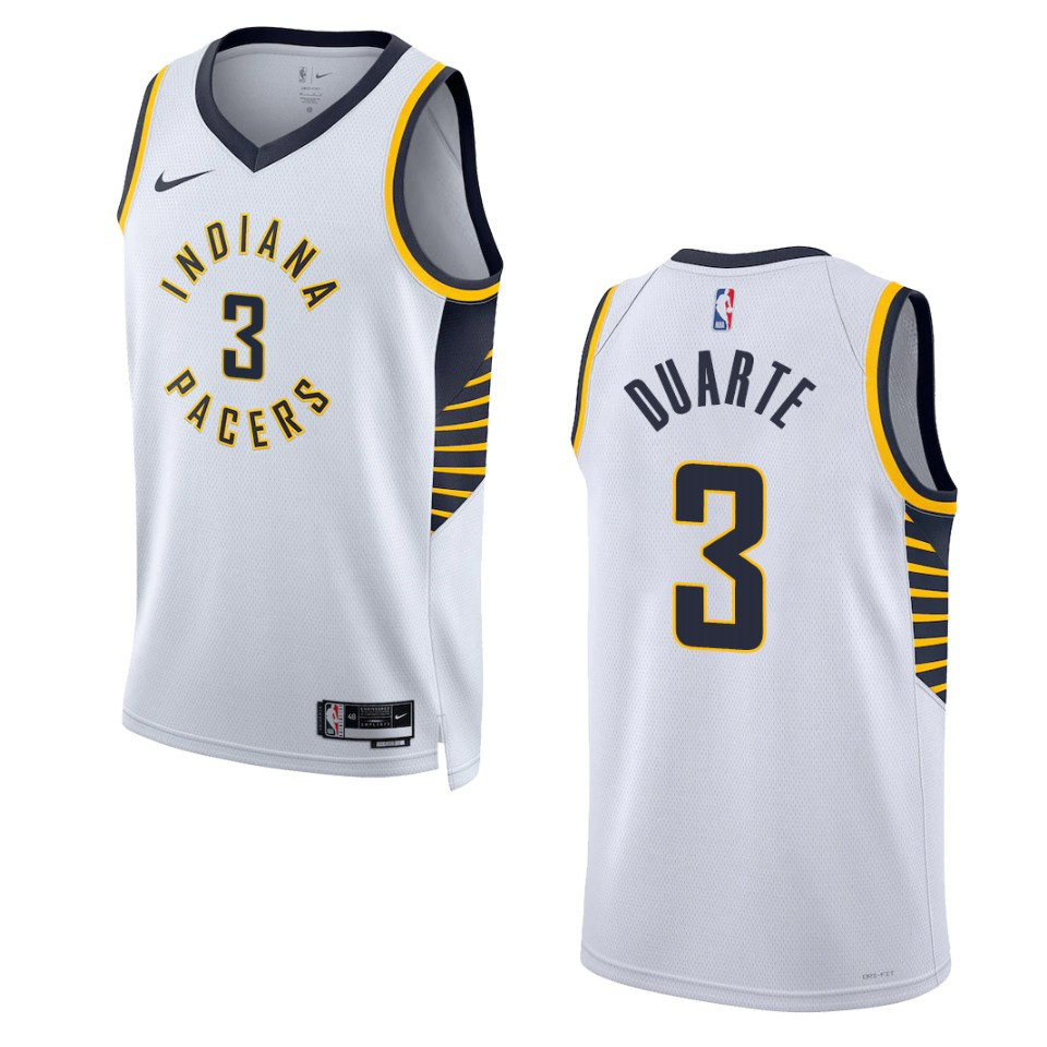 2022-23 Association Edition Indiana Pacers Chris Duarte White Swingman Jersey