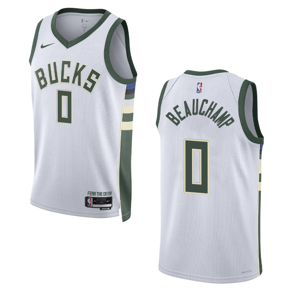 2022-23 Association Edition Milwaukee Bucks MarJon Beauchamp White Swingman Jersey