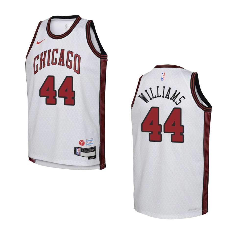 2022-23 Chicago Bulls Youth City Edition Patrick Williams White Jersey