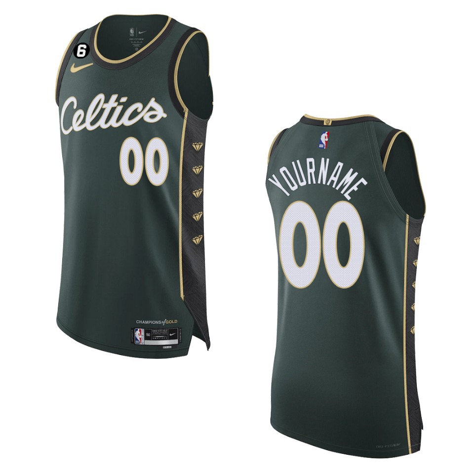 2022-23 City Edition Boston Celtics Custom Green Jersey
