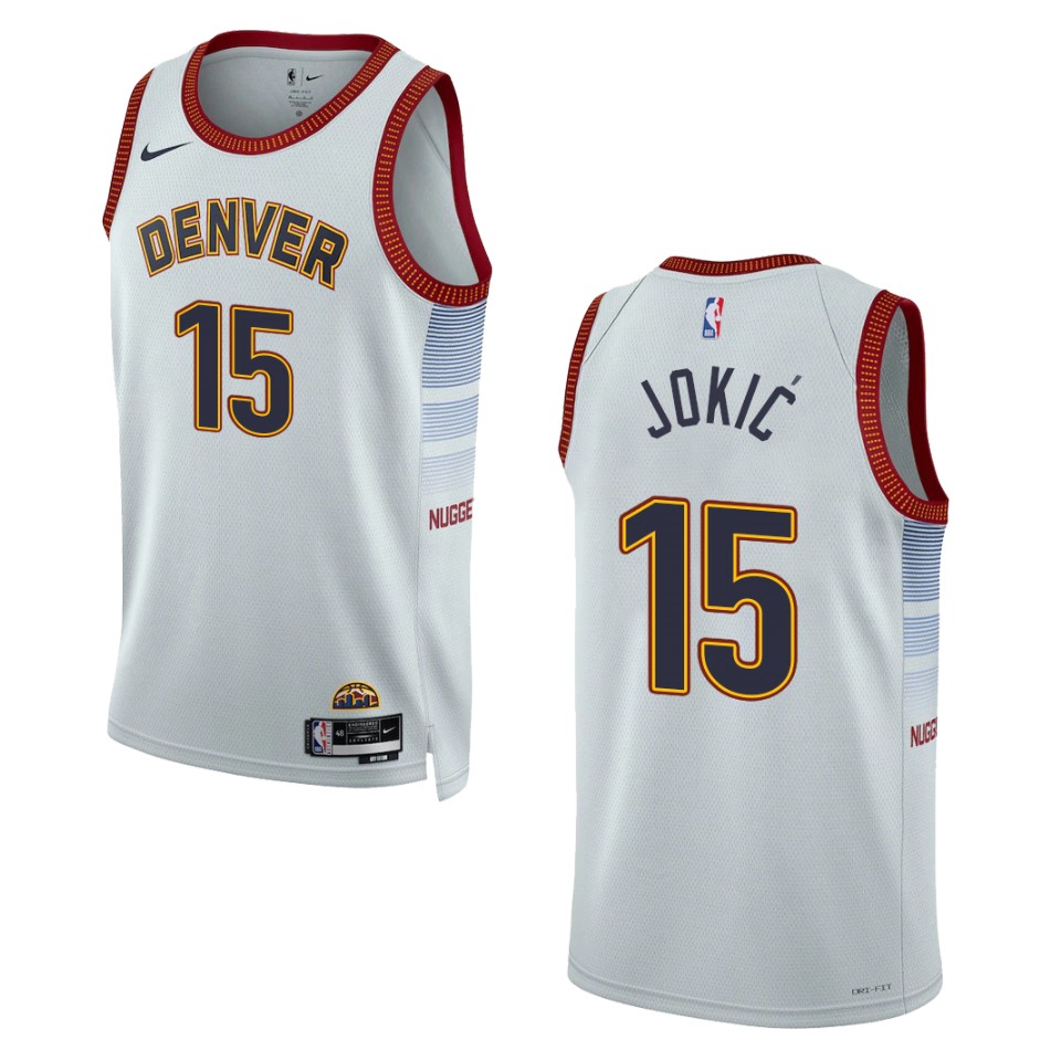2022-23 City Edition Denver Nuggets Nikola Jokic Sliver Swingman Jersey