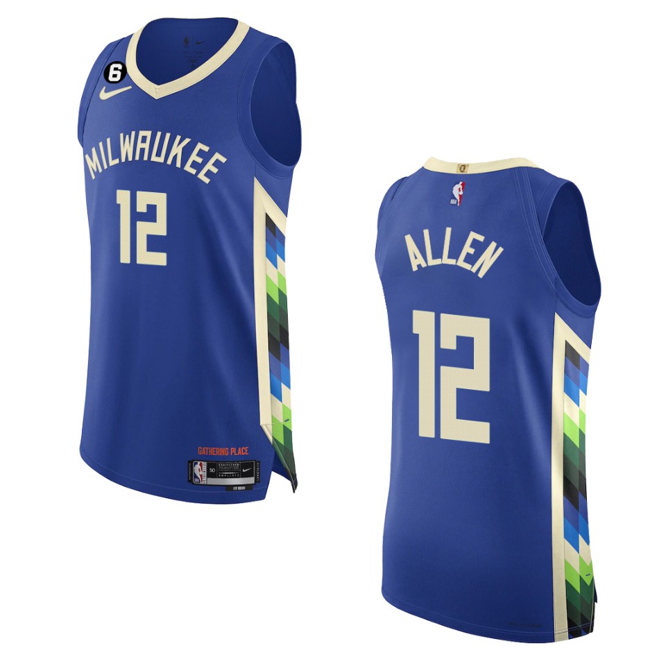 2022-23 City Edition Milwaukee Bucks Grayson Allen Royal Jersey