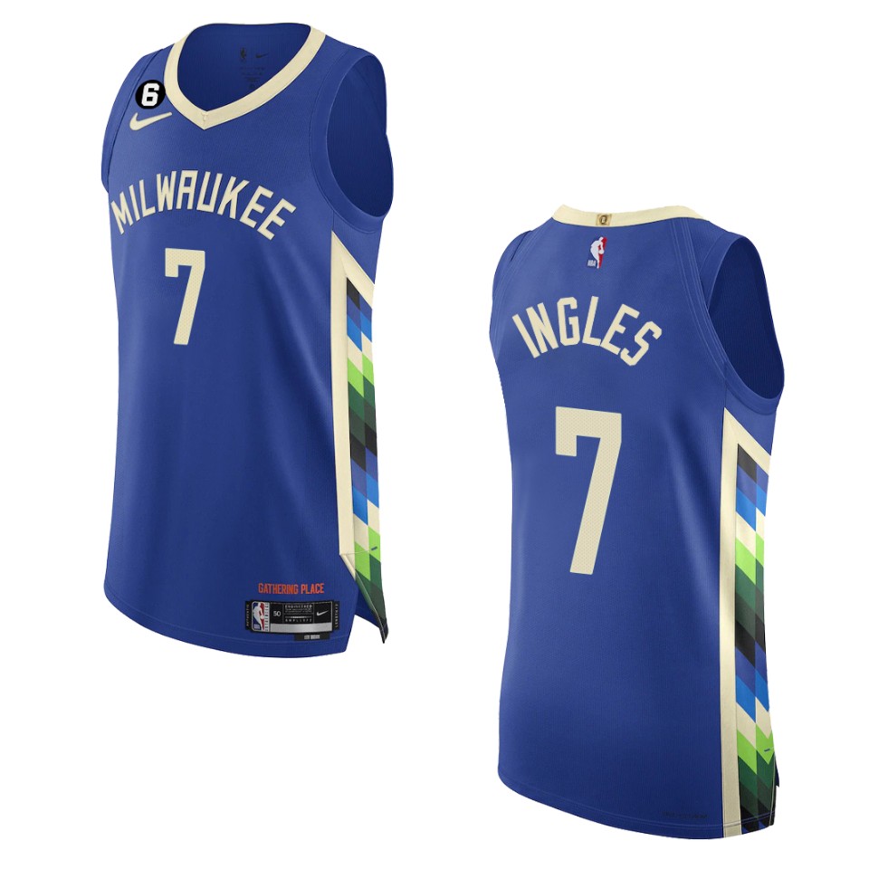 2022-23 City Edition Milwaukee Bucks Joe Ingles Royal Jersey
