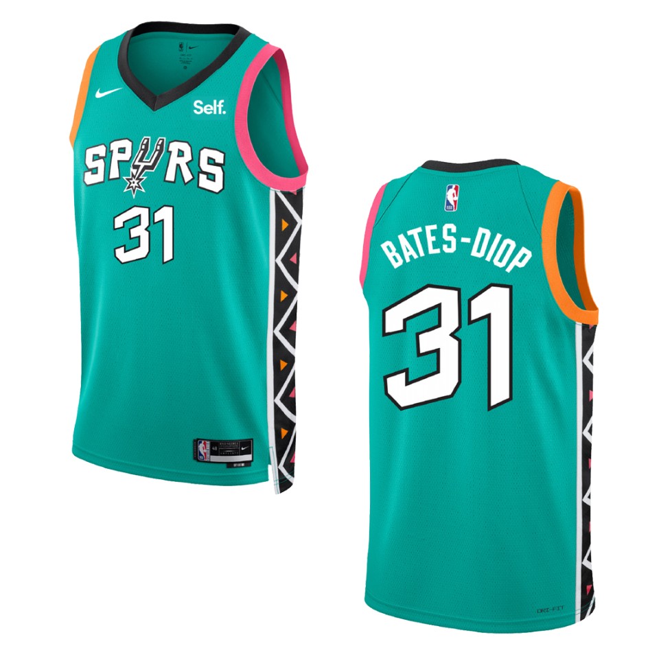 2022-23 City Edition San Antonio Spurs Keita Bates-Diop Turquoise Swingman Jersey