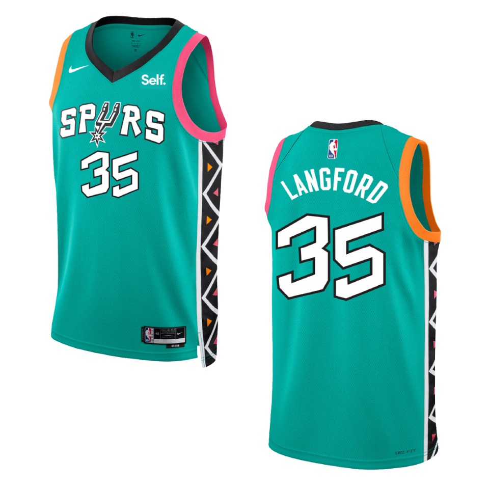 2022-23 City Edition San Antonio Spurs Romeo Langford Turquoise Swingman Jersey