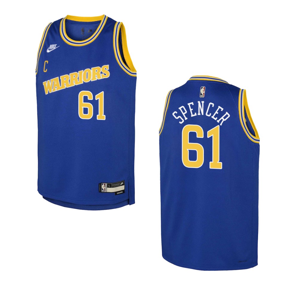 2022-23 Golden State Warriors Youth Classic Edition Pat Spencer Blue Jersey