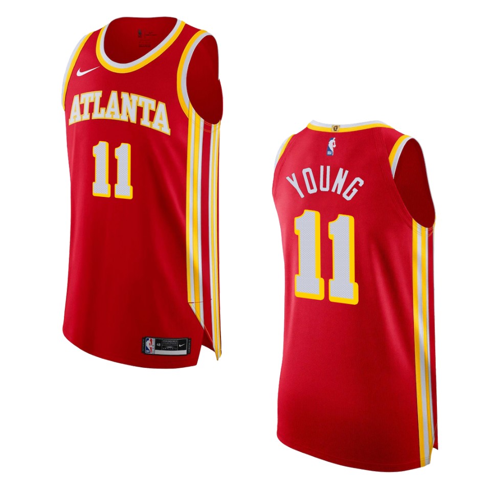 2022-23 Icon Edition Atlanta Hawks Trae Young Red Jersey
