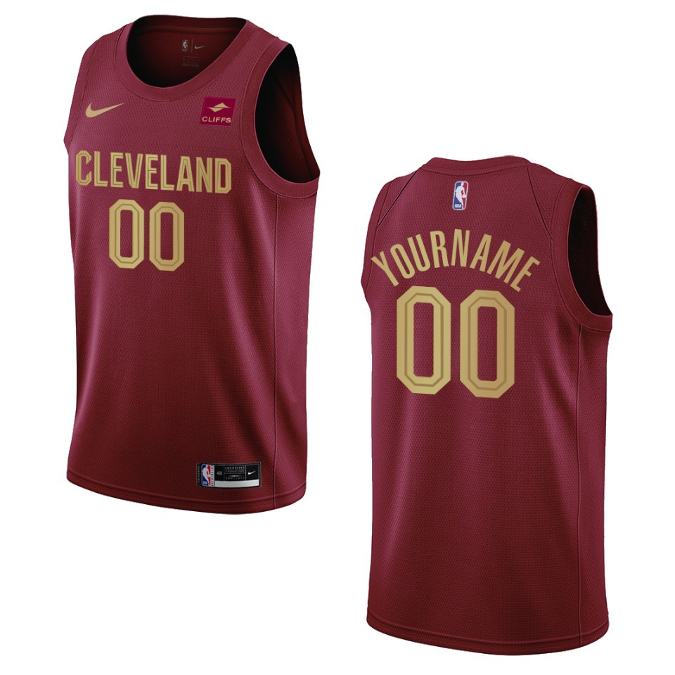 2022-23 Icon Edition Cleveland Cavaliers Custom Wine Swingman Jersey