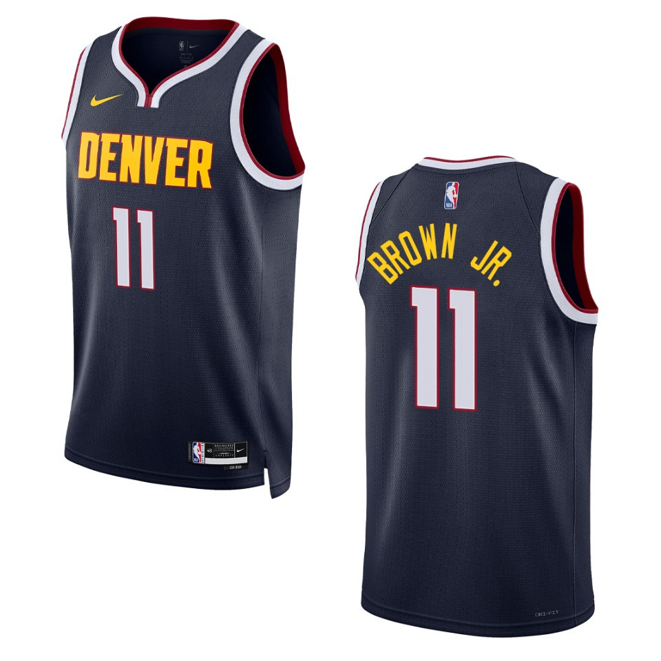 2022-23 Icon Edition Denver Nuggets Bruce Brown Jr. Navy Swingman Jersey