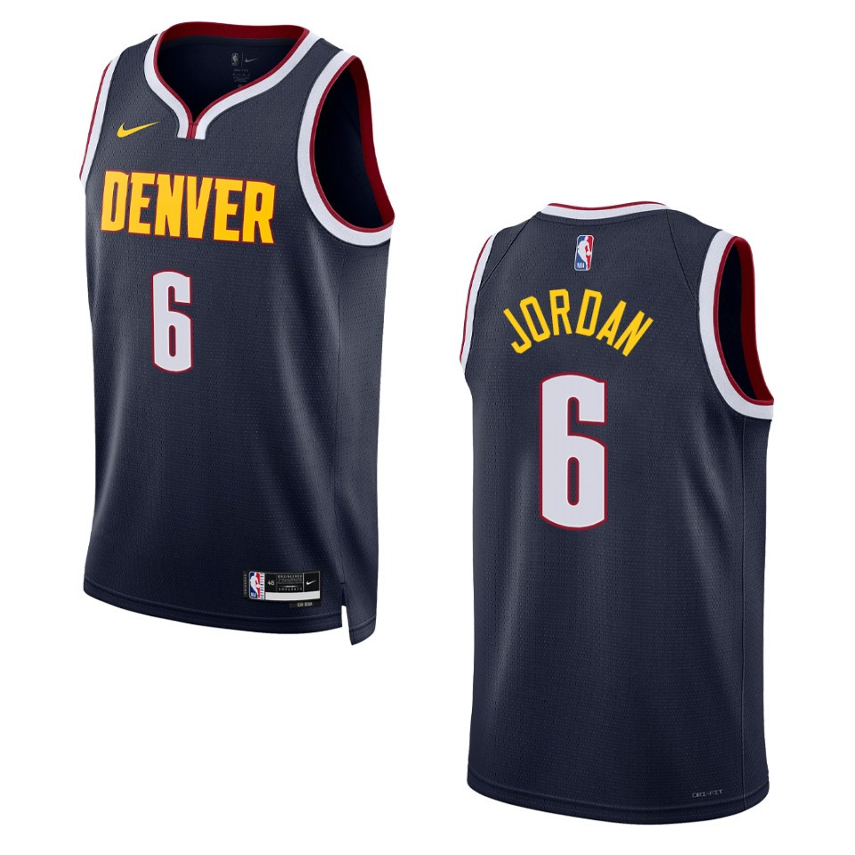 2022-23 Icon Edition Denver Nuggets DeAndre Jordan Navy Swingman Jersey