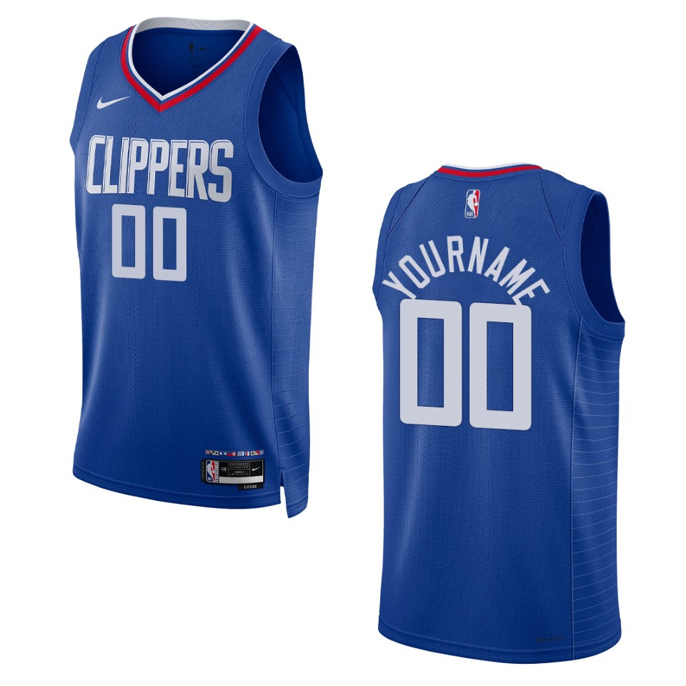 2022-23 Icon Edition Los Angeles Clippers Custom Royal Swingman Jersey