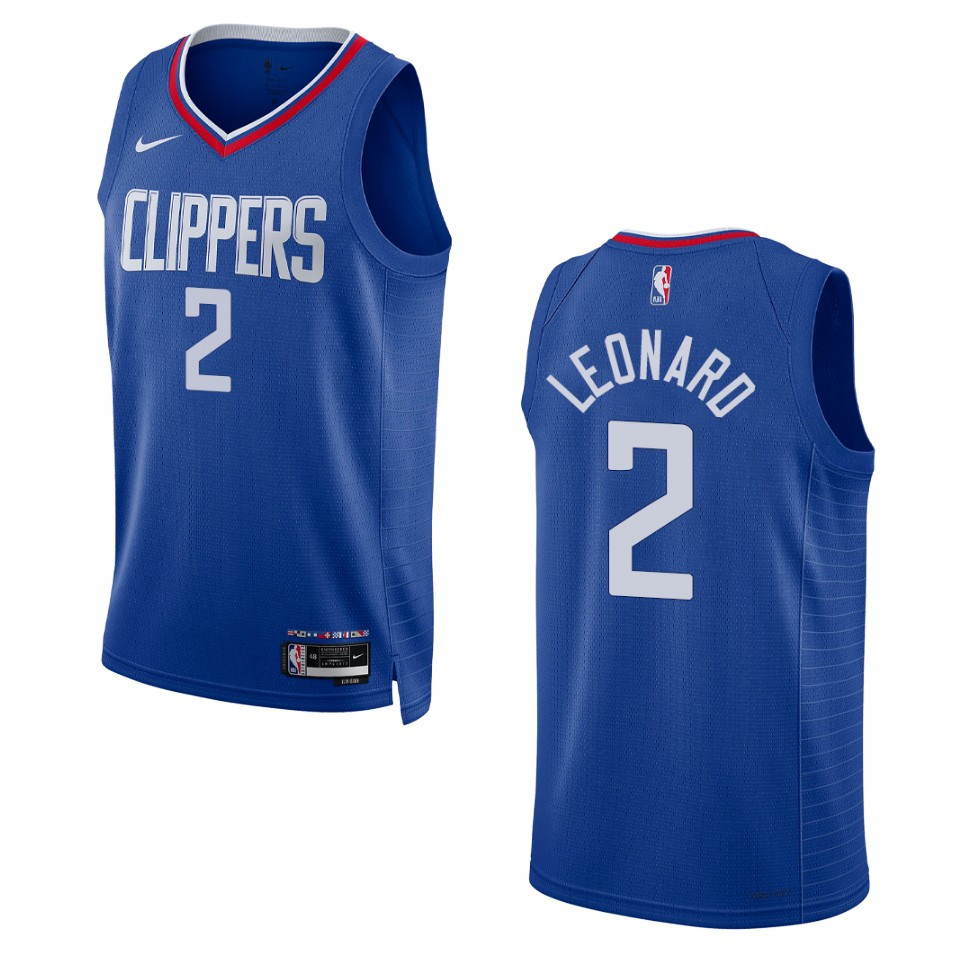 2022-23 Icon Edition Los Angeles Clippers Kawhi Leonard Royal Swingman Jersey