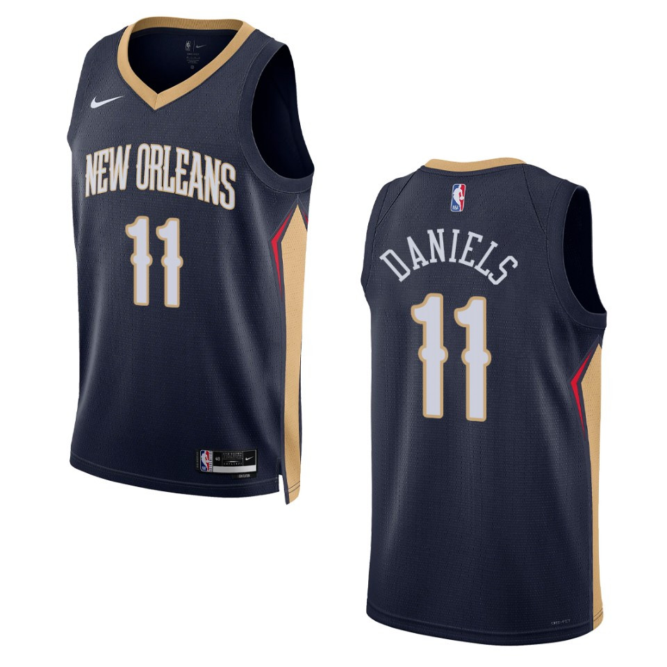 2022-23 Icon Edition New Orleans Pelicans Dyson Daniels Navy Swingman Jersey