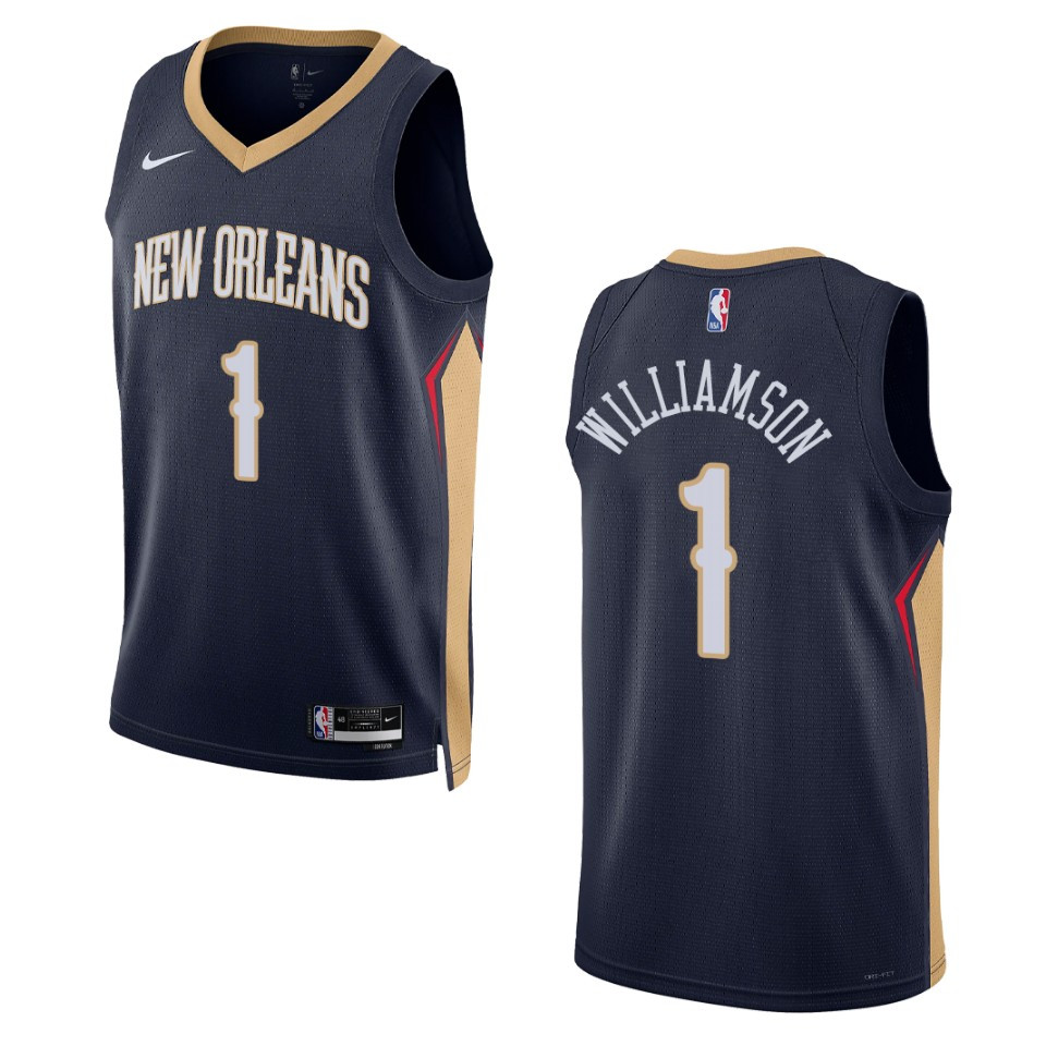 2022-23 Icon Edition New Orleans Pelicans Zion Williamson Navy Swingman Jersey