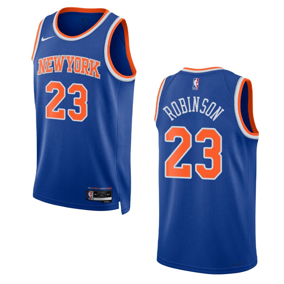 2022-23 Icon Edition New York Knicks Mitchell Robinson Royal Swingman Jersey