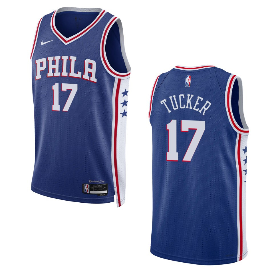 2022-23 Icon Edition Philadelphia 76ers P.J. Tucker Royal Swingman Jersey