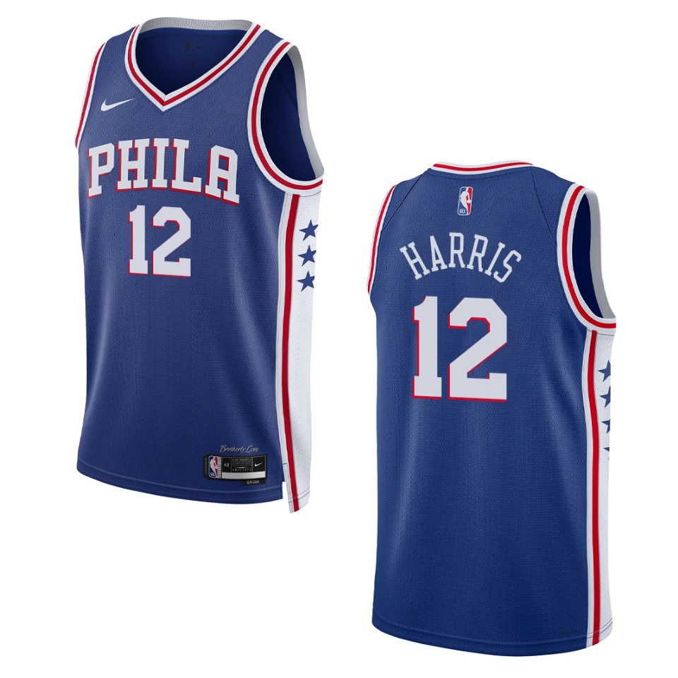 2022-23 Icon Edition Philadelphia 76ers Tobias Harris Royal Swingman Jersey