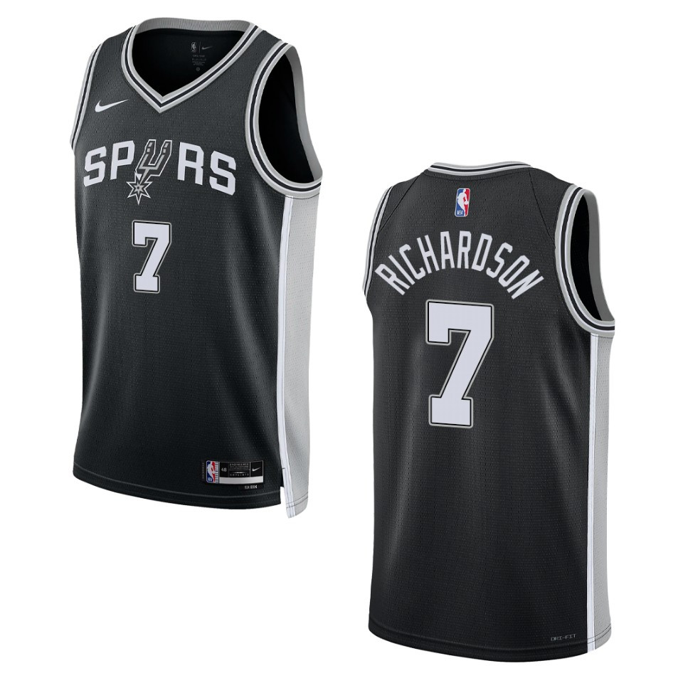 2022-23 Icon Edition San Antonio Spurs Josh Richardson Black Swingman Jersey