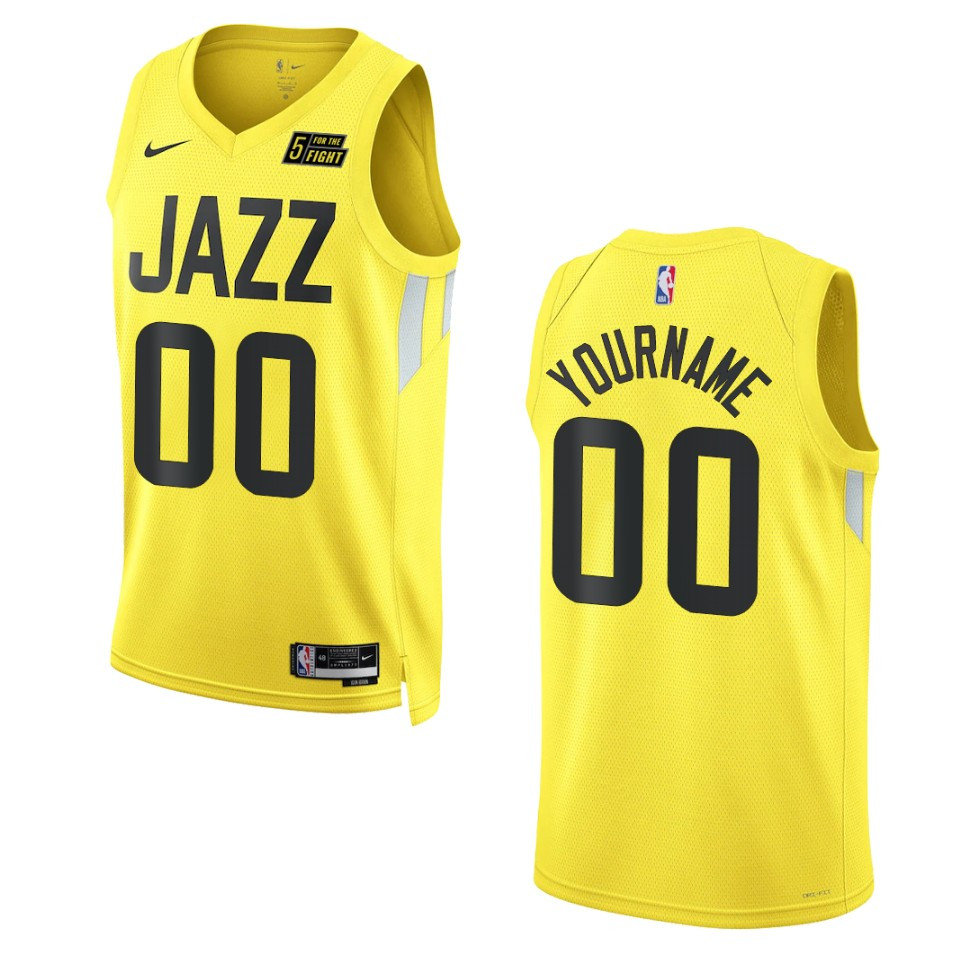2022-23 Icon Utah Jazz Custom Gold Swingman Jersey