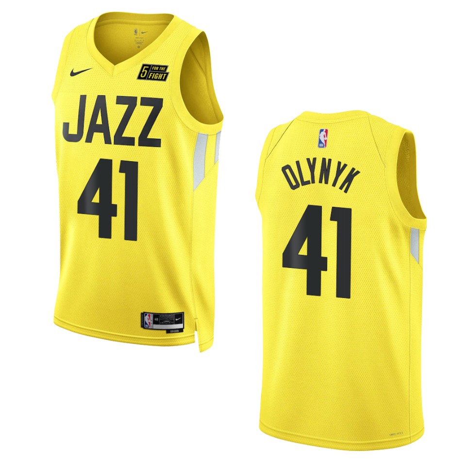2022-23 Icon Utah Jazz Kelly Olynyk Gold Swingman Jersey