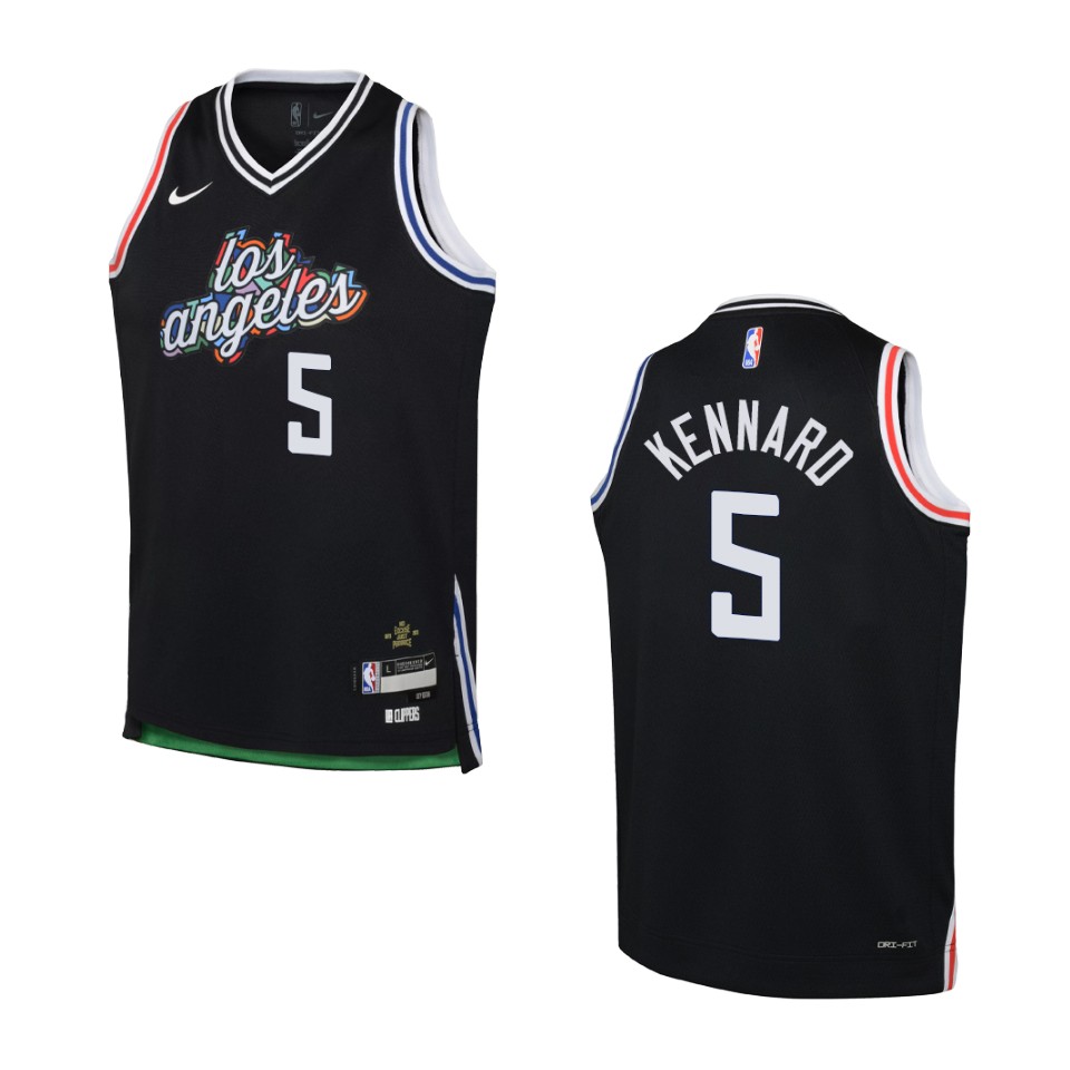 2022-23 Los Angeles Clippers Youth City Edition Luke Kennard Black Jersey