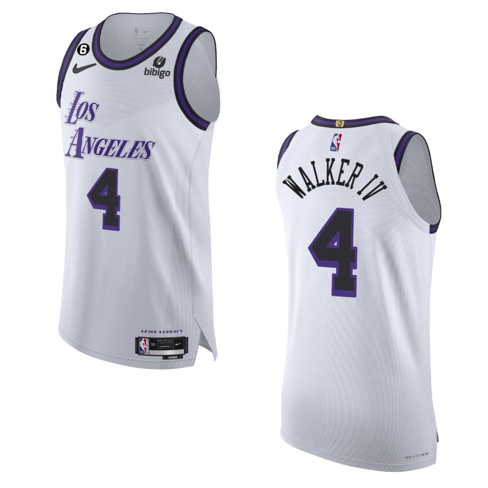 2022-23 Los Angeles Lakers Lonnie Walker IV White City Jersey
