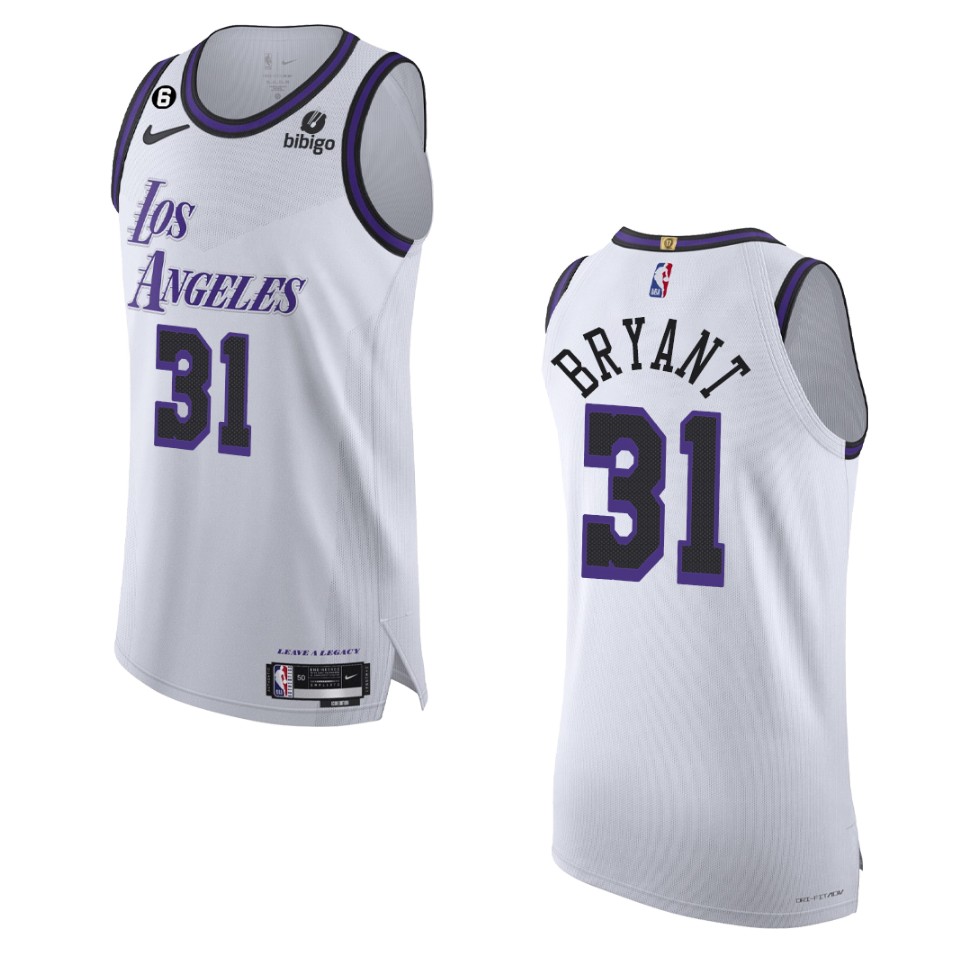 2022-23 Los Angeles Lakers Thomas Bryant White City Jersey