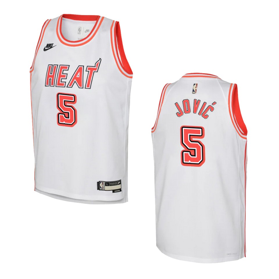 2022-23 Miami Heat Youth Classic Edition Nikola Jovic White Jersey