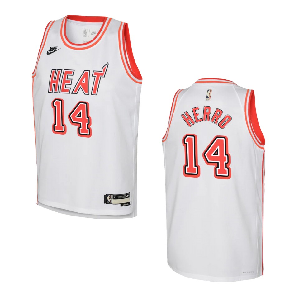 2022-23 Miami Heat Youth Classic Edition Tyler Herro White Jersey
