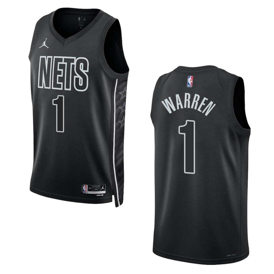 2022-23 Statement Edition Brooklyn Nets T.J Warren Black Swingman Jersey