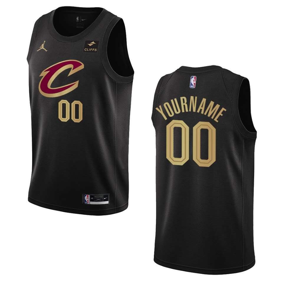 2022-23 Statement Edition Cleveland Cavaliers Custom Black Swingman Jersey