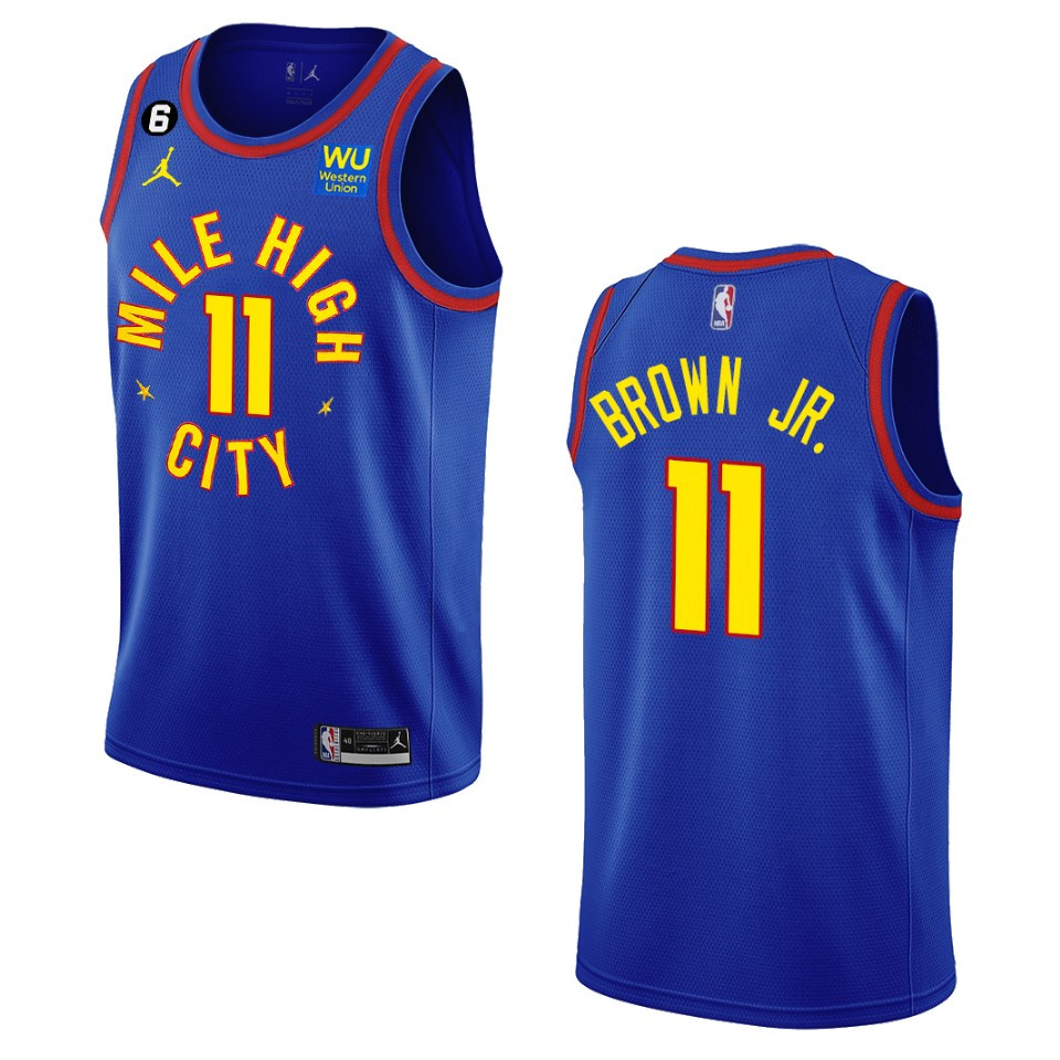 2022-23 Statement Edition Denver Nuggets Bruce Brown Jr. Royal Swingman Jersey